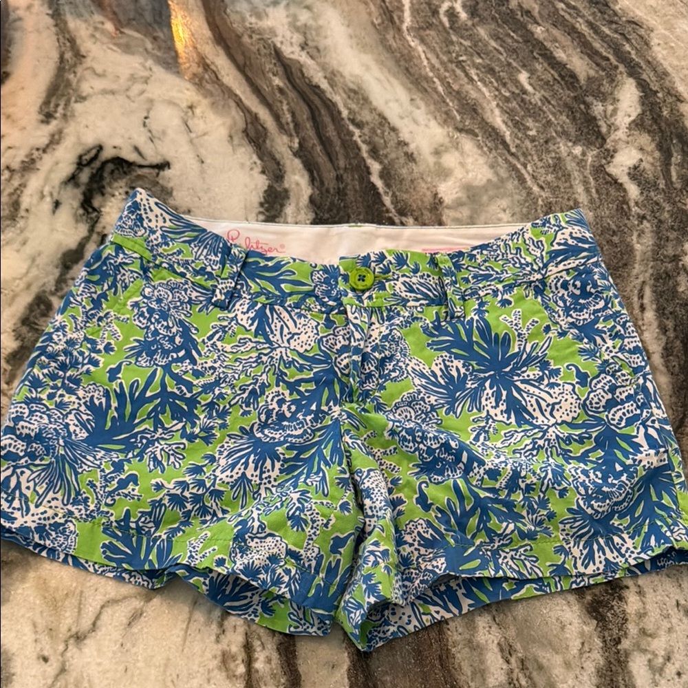 Lilly Pulitzer Callahan Shorts “Nautical Biggest Fan” Size 6 **LIKE NEW**